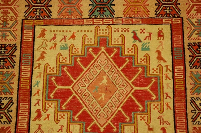 CAUCASIAN SOUMAK KILIM RUG 2'6" x3'4" - 6