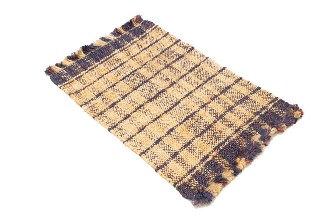 Flat-Weave Wool Jute 2X3 Sumak Modern Rug - 6