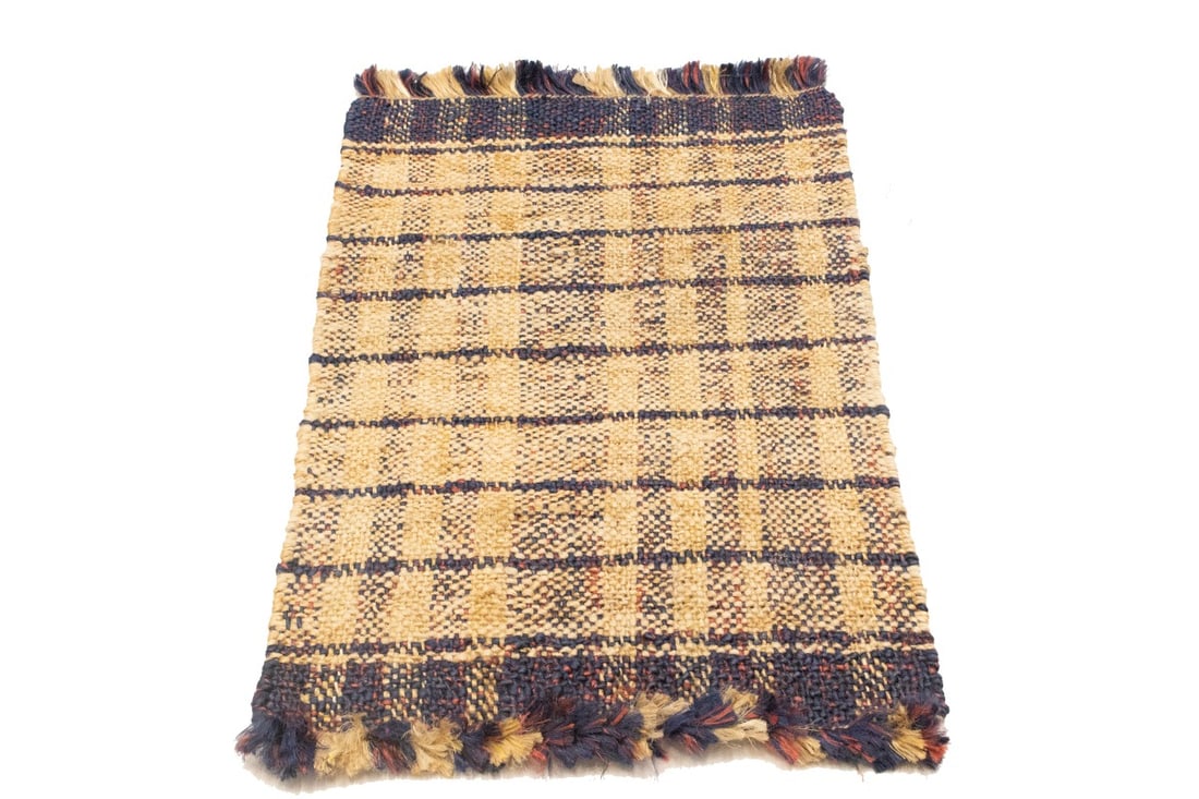 Flat-Weave Wool Jute 2X3 Sumak Modern Rug - 7