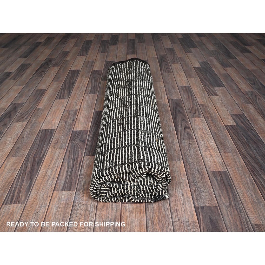 Vista White Moroccan Weave with Box Design Hand Knotted Pure Wool Rug - 9