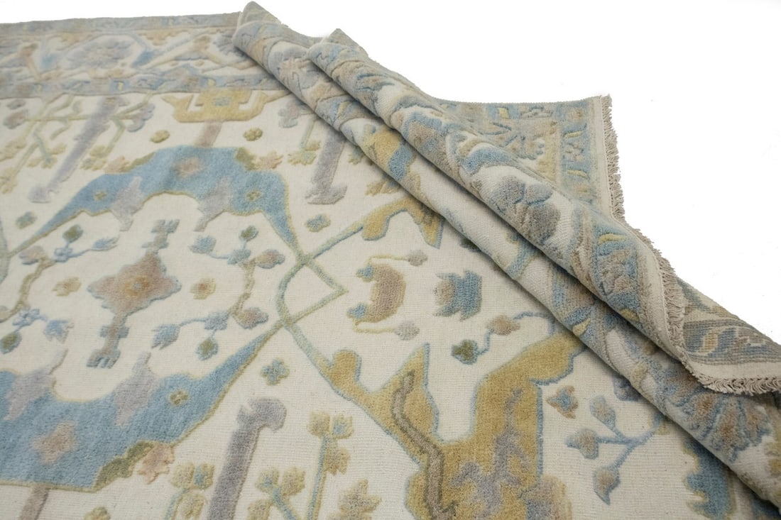 Cream Floral Traditional 8X10 Casual Oushak Oriental Rug - 16
