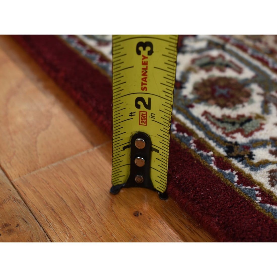 Mahogany Red Tabriz Mahi with Fish Medallion Design Wool and Silk Rug - 9