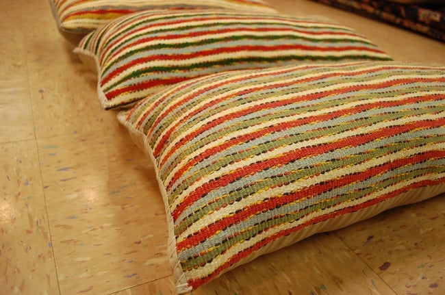 three Hand-Made antique rugs Pillow Cushion Rug 1'2" x 2' 2" - 5