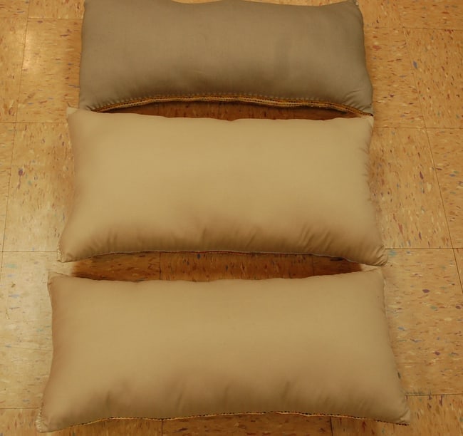 three Hand-Made antique rugs Pillow Cushion Rug 1'2" x 2' 2" - 6