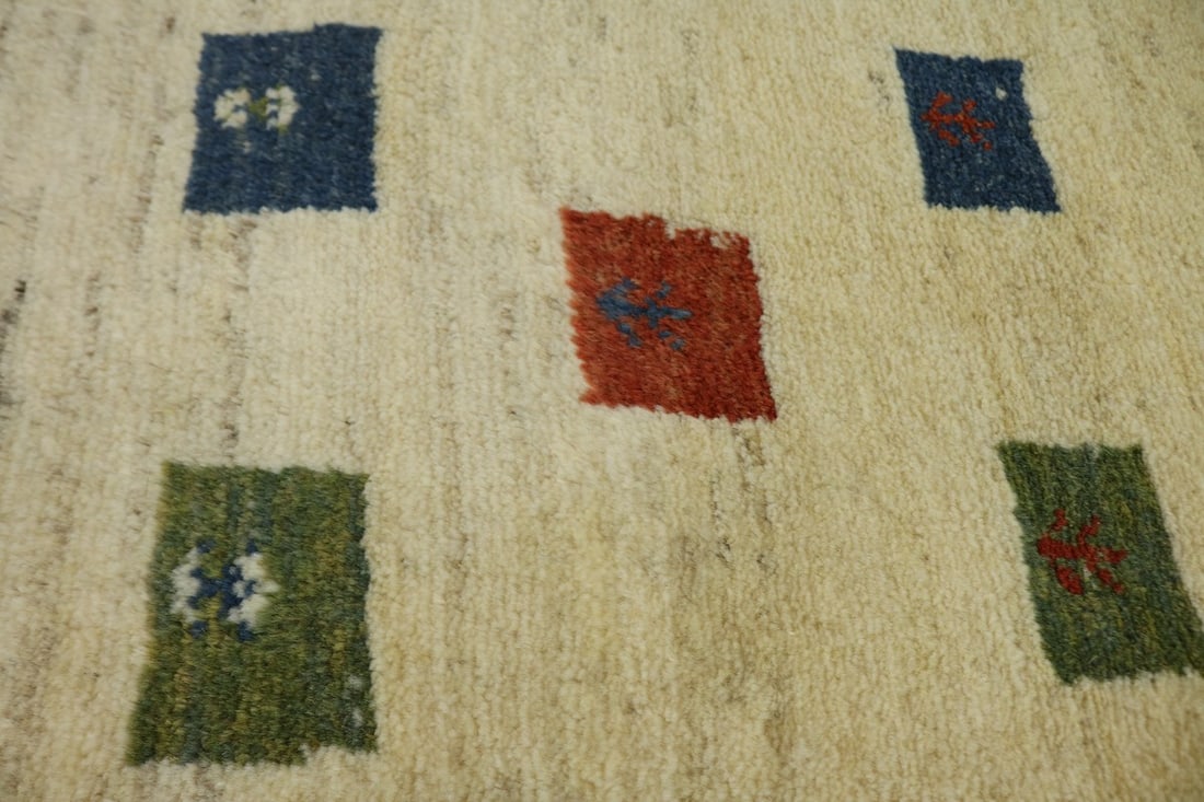 Begie Tribal 5X7 Gabbeh Persian Rug - 11