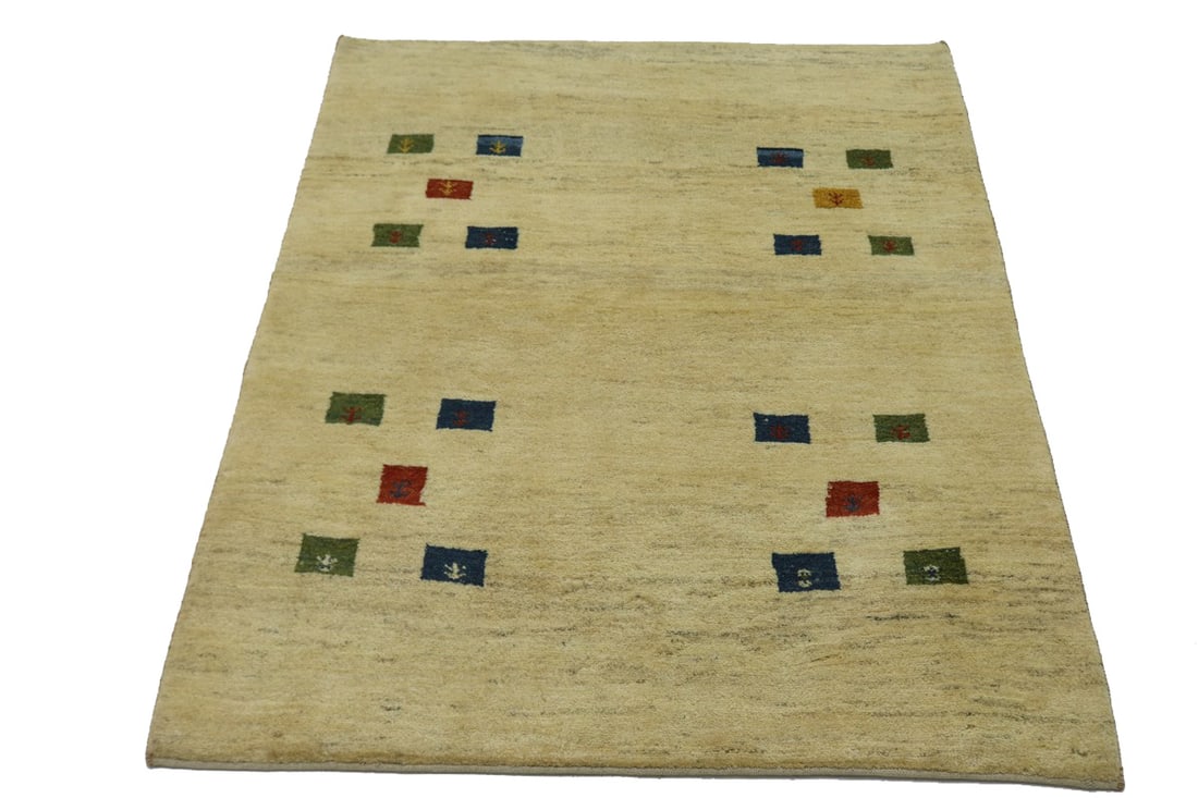 Begie Tribal 5X7 Gabbeh Persian Rug - 14