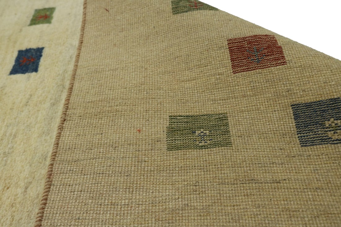 Begie Tribal 5X7 Gabbeh Persian Rug - 15