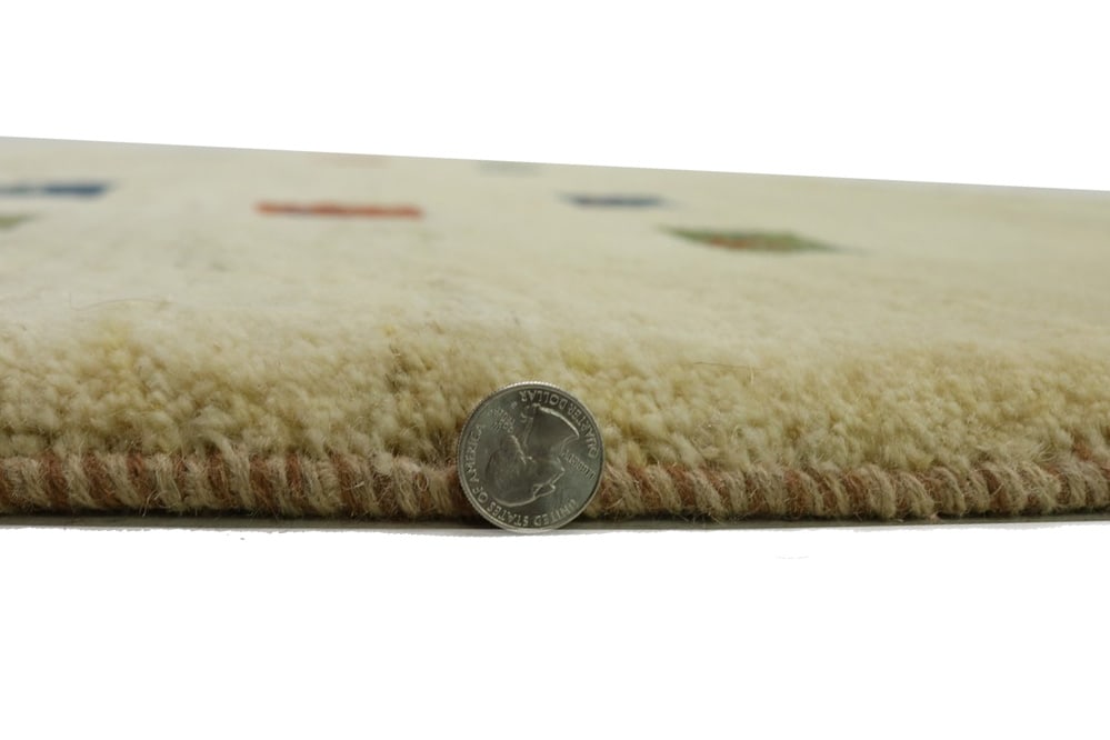 Begie Tribal 5X7 Gabbeh Persian Rug - 17