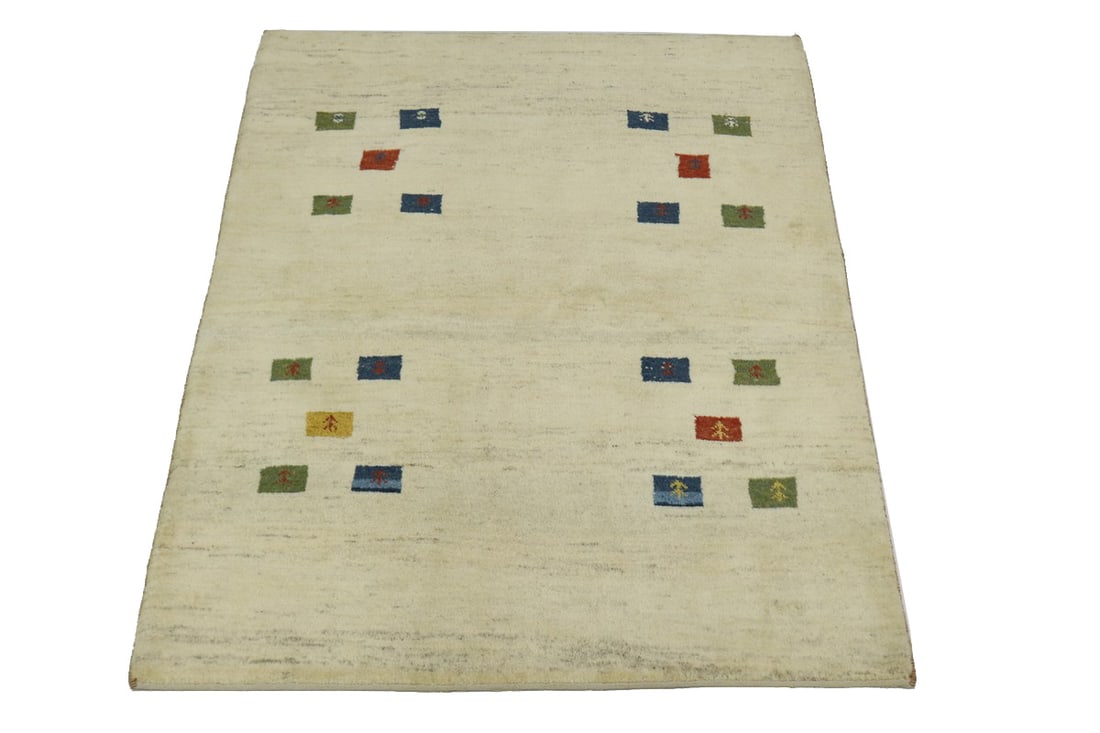 Begie Tribal 5X7 Gabbeh Persian Rug - 3
