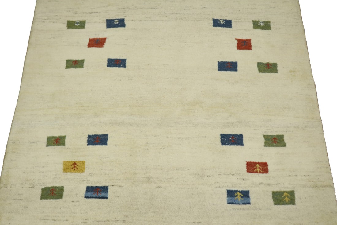 Begie Tribal 5X7 Gabbeh Persian Rug - 4