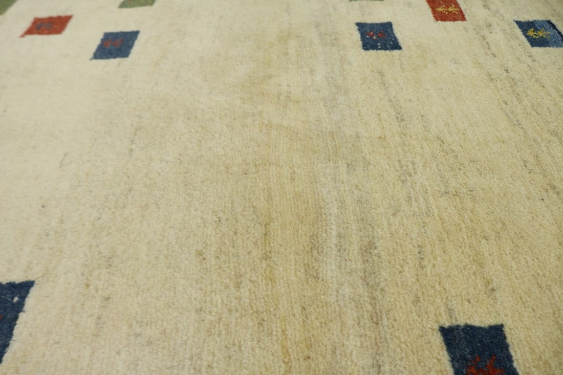 Begie Tribal 5X7 Gabbeh Persian Rug - 7