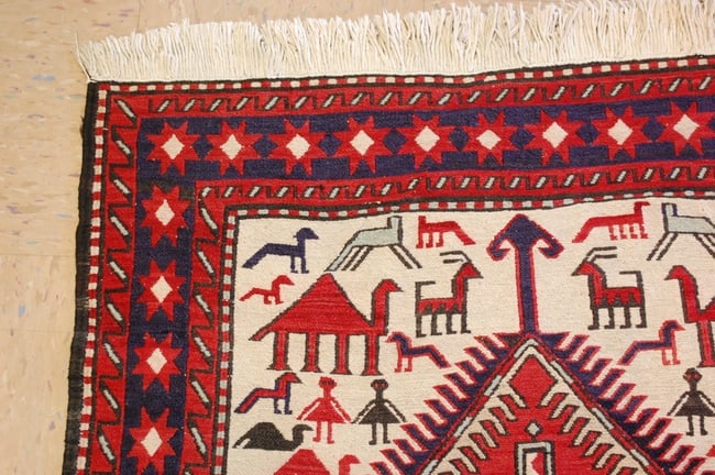CAUCASIAN SOUMAK KILIM 3.2x8.7 - 4