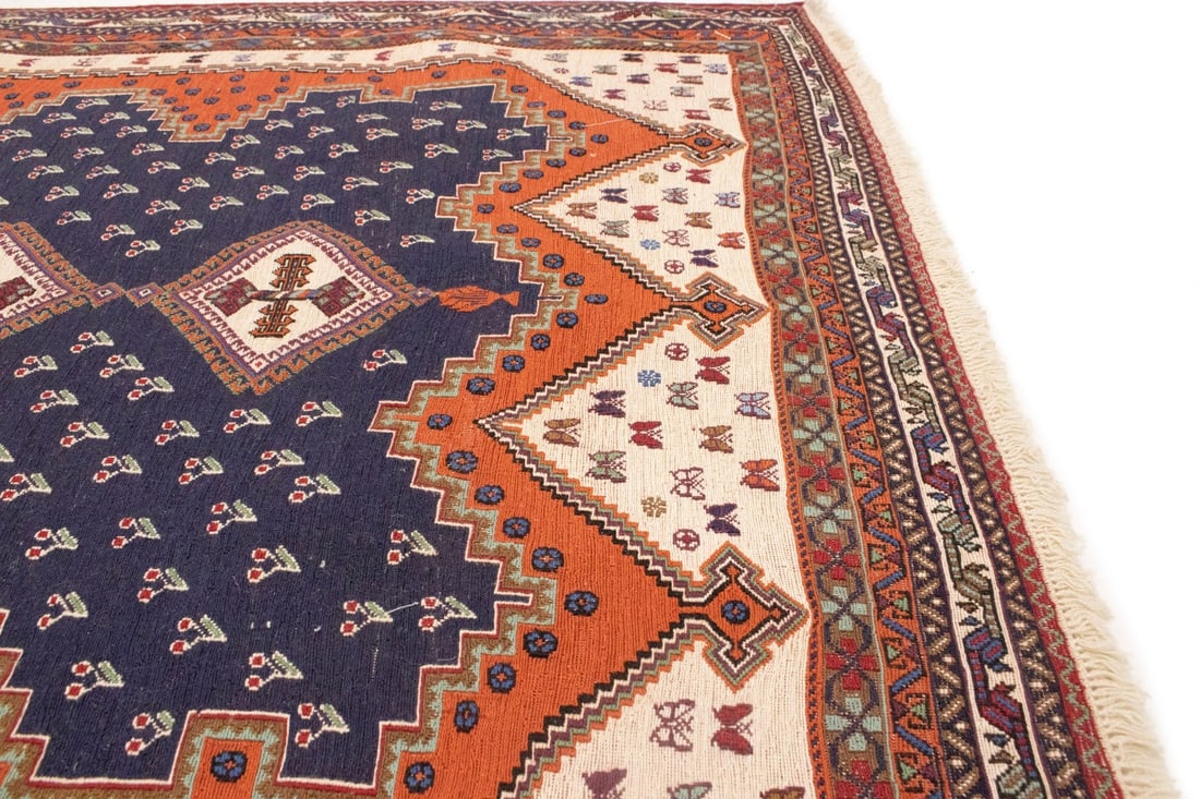 Plum Tribal 4X7 Sumak Persian Rug - 12