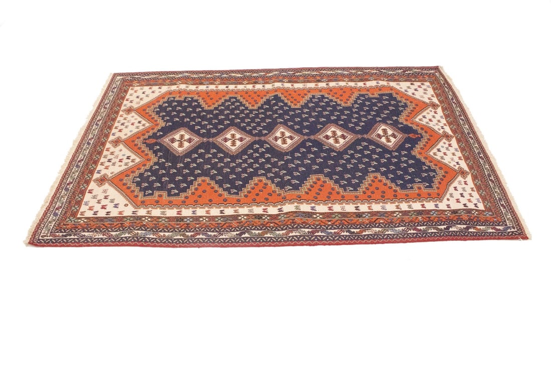 Plum Tribal 4X7 Sumak Persian Rug - 5