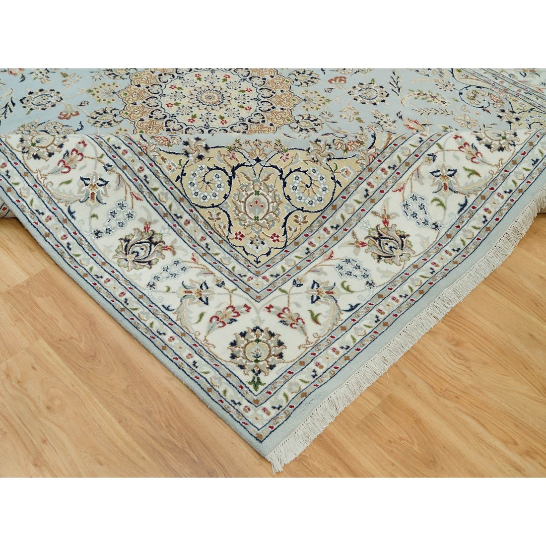 Celeste Blue, 250 KPSI, Nain with Floral Pattern - 6