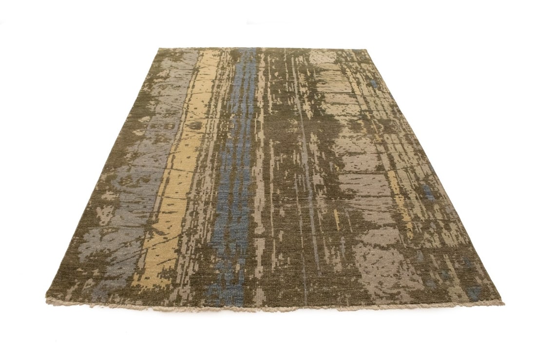 Multicolored Abstract 6X9 Modern Rug - 11