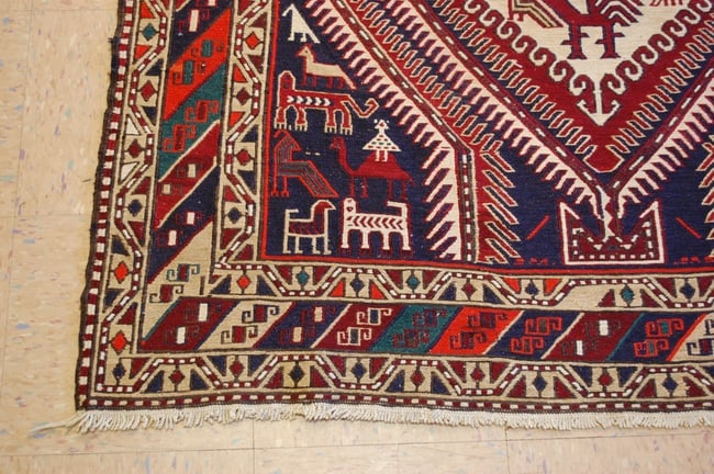 CAUCASIAN SOUMAK KILIM 4.3x9.5 - 3