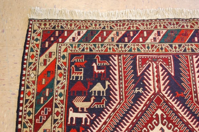 CAUCASIAN SOUMAK KILIM 4.3x9.5 - 4