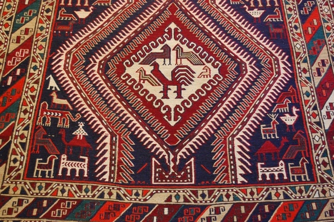 CAUCASIAN SOUMAK KILIM 4.3x9.5 - 6