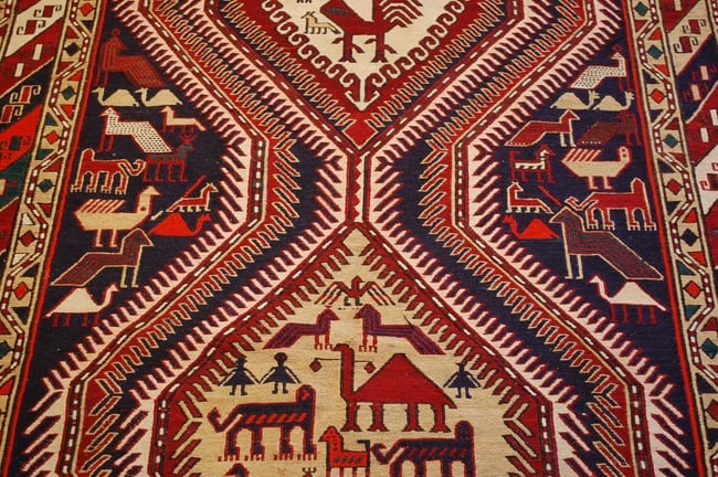 CAUCASIAN SOUMAK KILIM 4.3x9.5 - 7