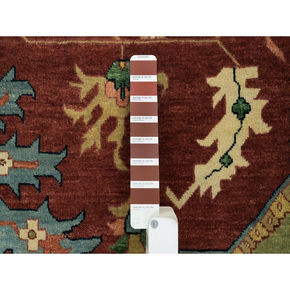 Red Heriz Re-Creation Organic Wool Hand Knotted Oversize Oriental Rug - 7