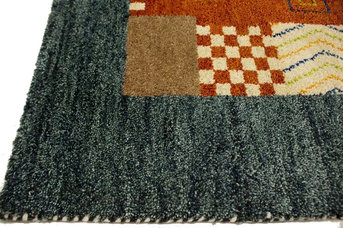 Multicolored Tribal 6X8 Indo-Gabbeh Oriental Rug - 10