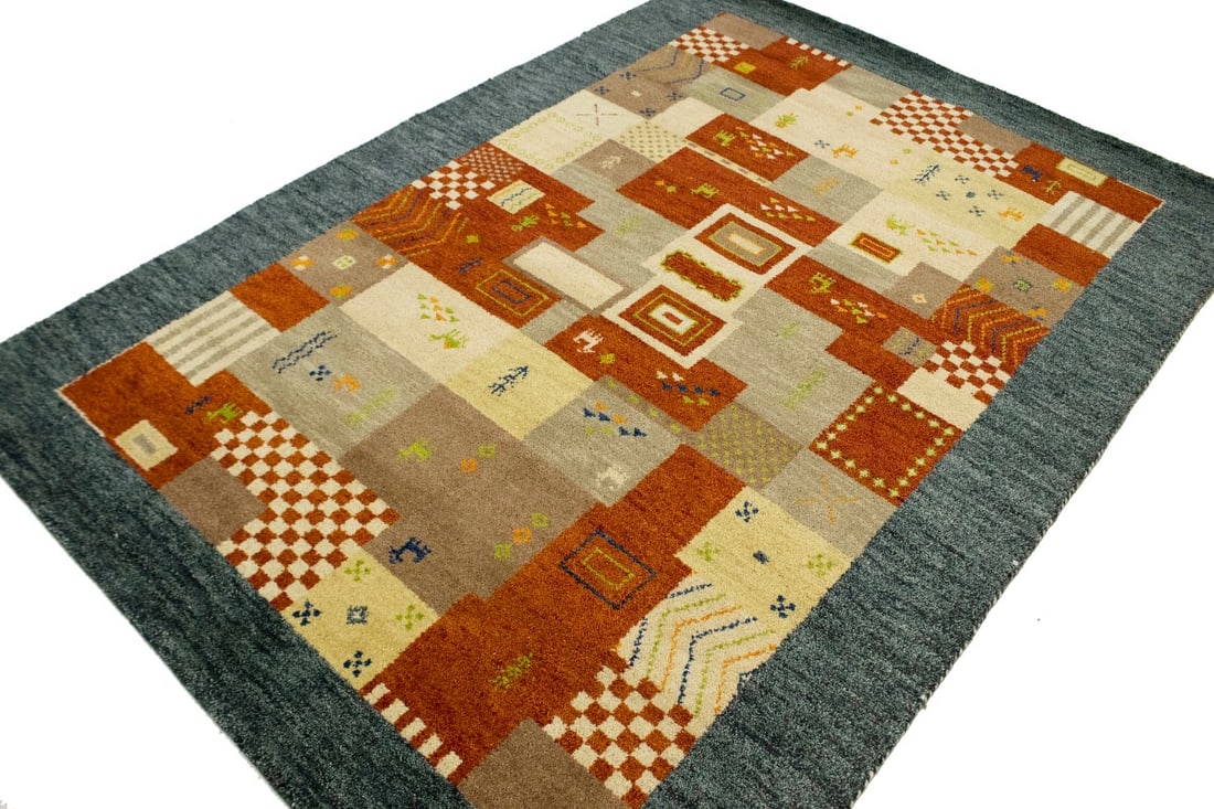 Multicolored Tribal 6X8 Indo-Gabbeh Oriental Rug - 11