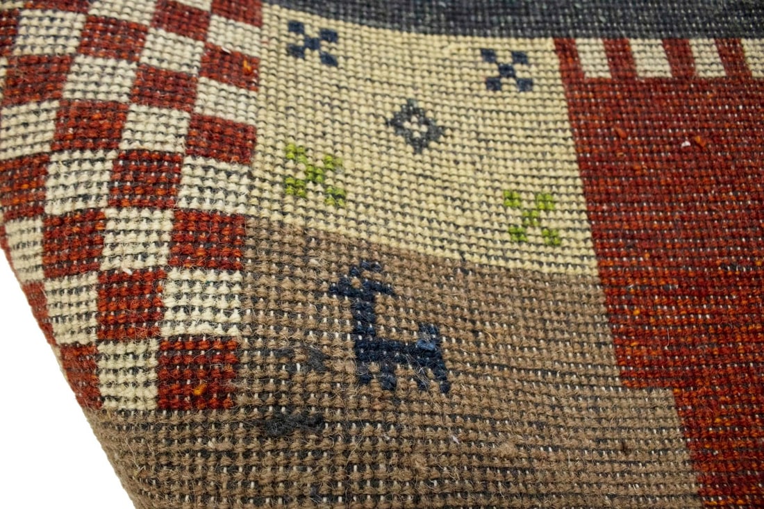 Multicolored Tribal 6X8 Indo-Gabbeh Oriental Rug - 13