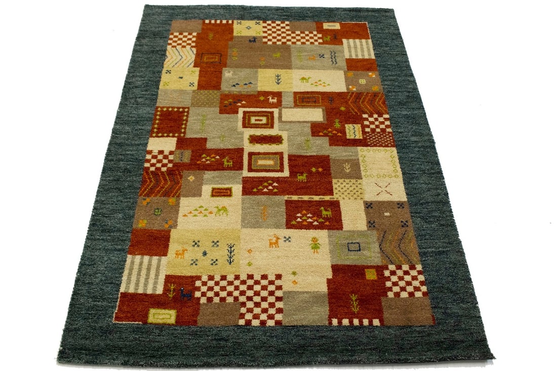 Multicolored Tribal 6X8 Indo-Gabbeh Oriental Rug - 3