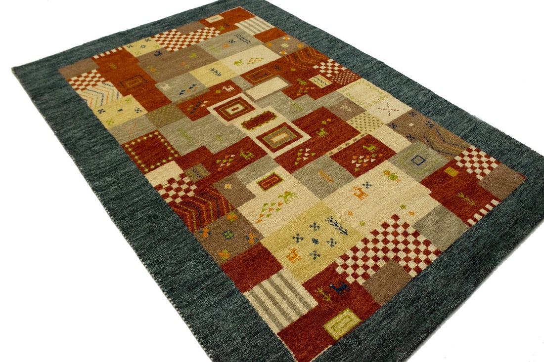 Multicolored Tribal 6X8 Indo-Gabbeh Oriental Rug - 7