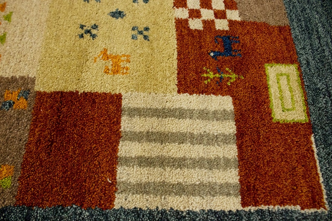 Multicolored Tribal 6X8 Indo-Gabbeh Oriental Rug - 9