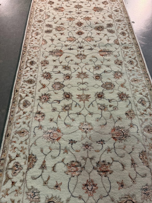 Exquisite Silk & Wool Persian Runner 2.8x12 - 2