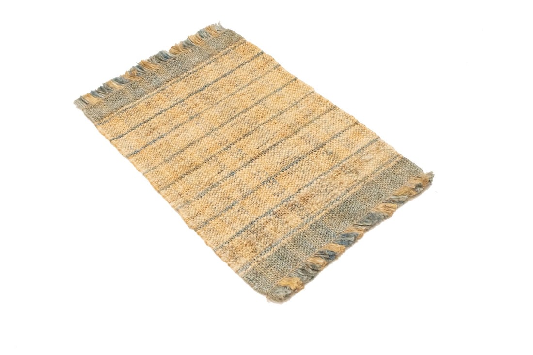Flat-Weave Wool Jute 2X3 Sumak Modern Rug - 4