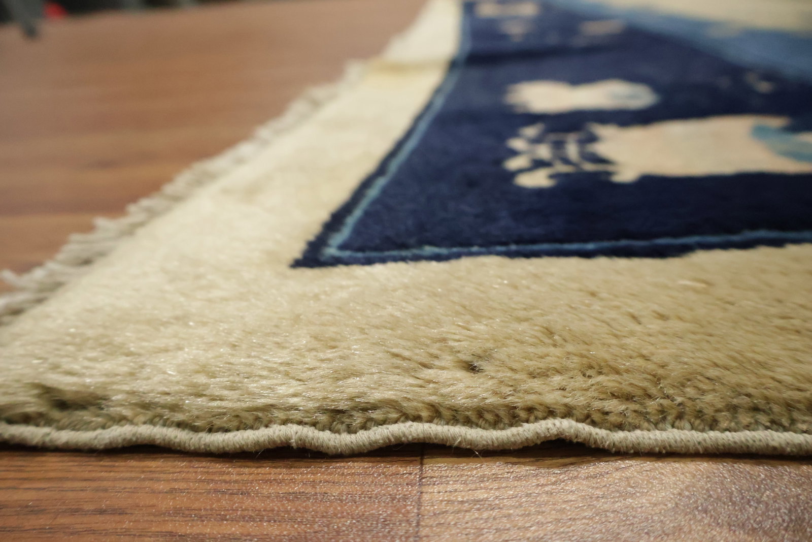 Old Wool Art Deco Chinese Area Rug 10x12 - 15