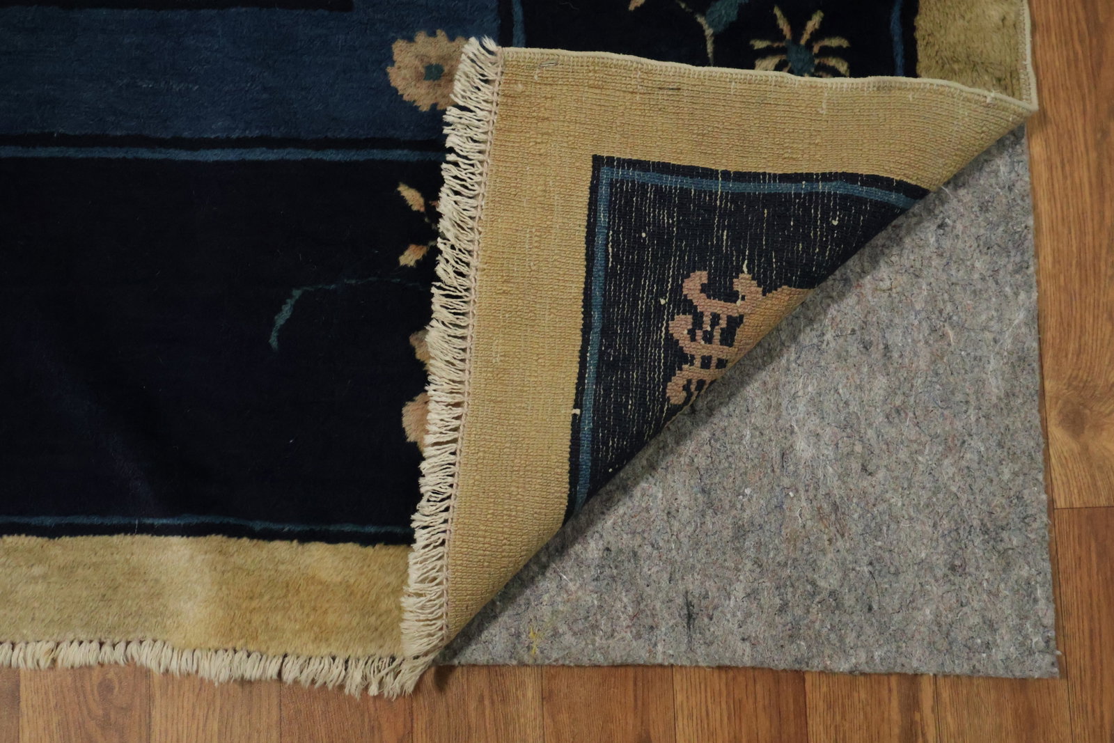 Old Wool Art Deco Chinese Area Rug 10x12 - 5