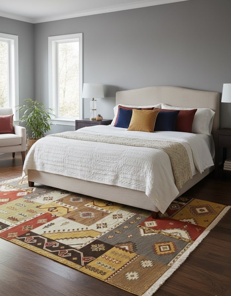 Multicolored Abstract 6X8 Sumak Oriental Rug - 2