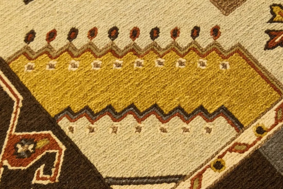 Multicolored Abstract 6X8 Sumak Oriental Rug - 9