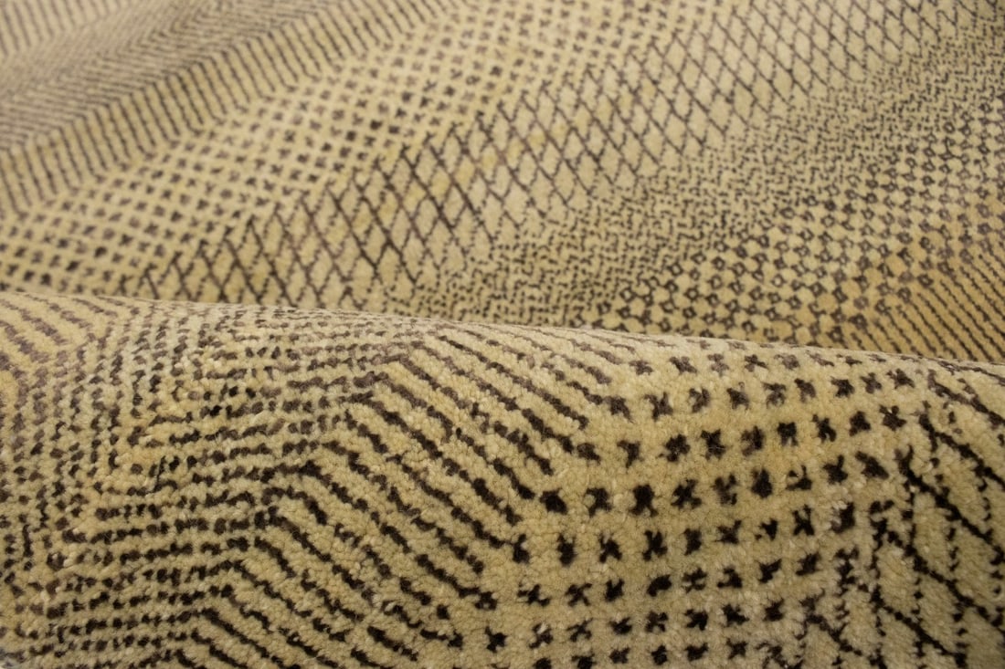 Brown & Beige Grass Design 5X8 Modern Oriental Rug - 12