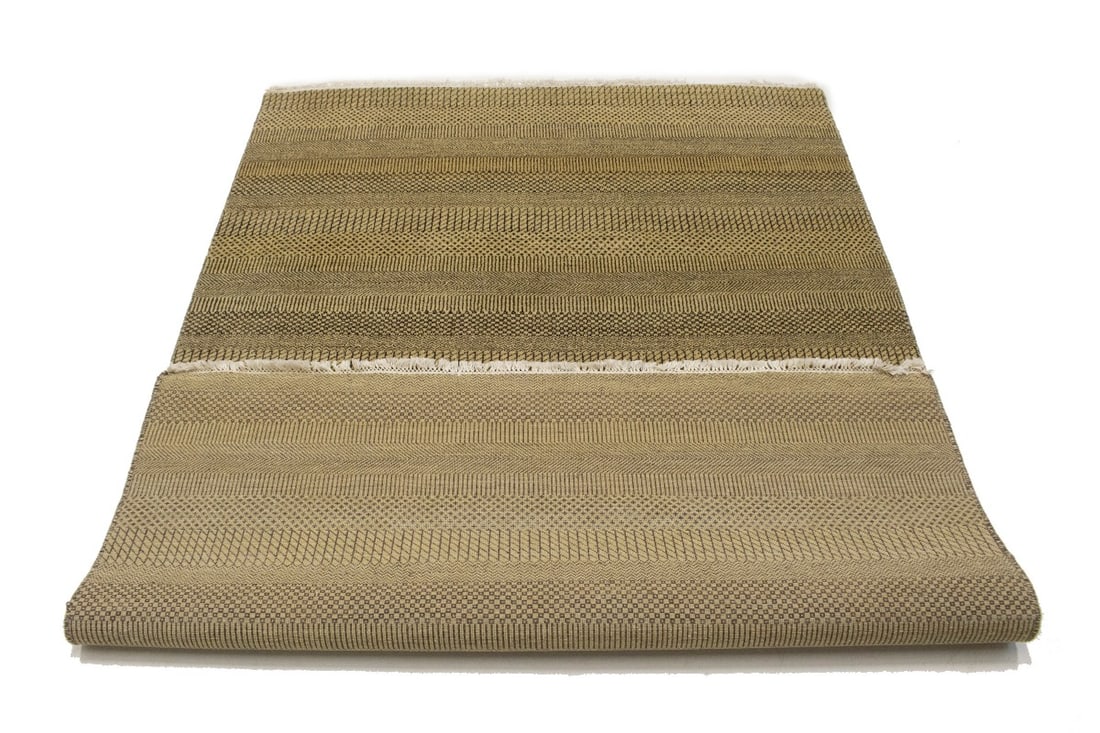 Brown & Beige Grass Design 5X8 Modern Oriental Rug - 14