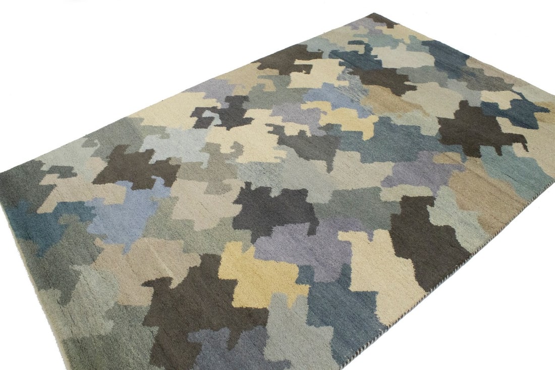 Multicolored Abstract 7X10 Indo-Gabbeh Oriental Rug - 4