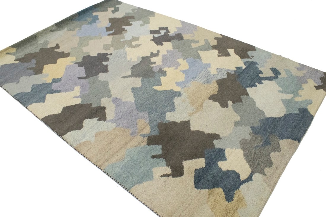 Multicolored Abstract 7X10 Indo-Gabbeh Oriental Rug - 5