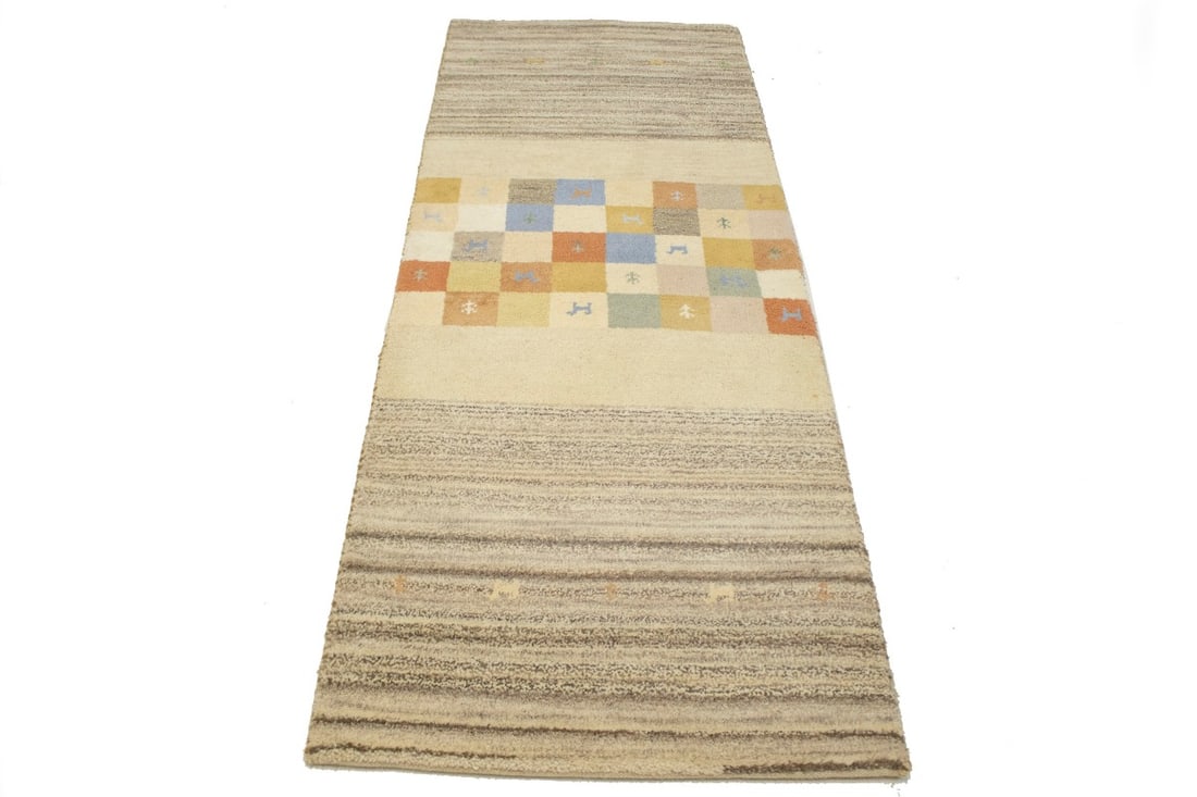 Multicolored Tribal 3X7 Indo-Gabbeh Oriental Runner Rug - 11
