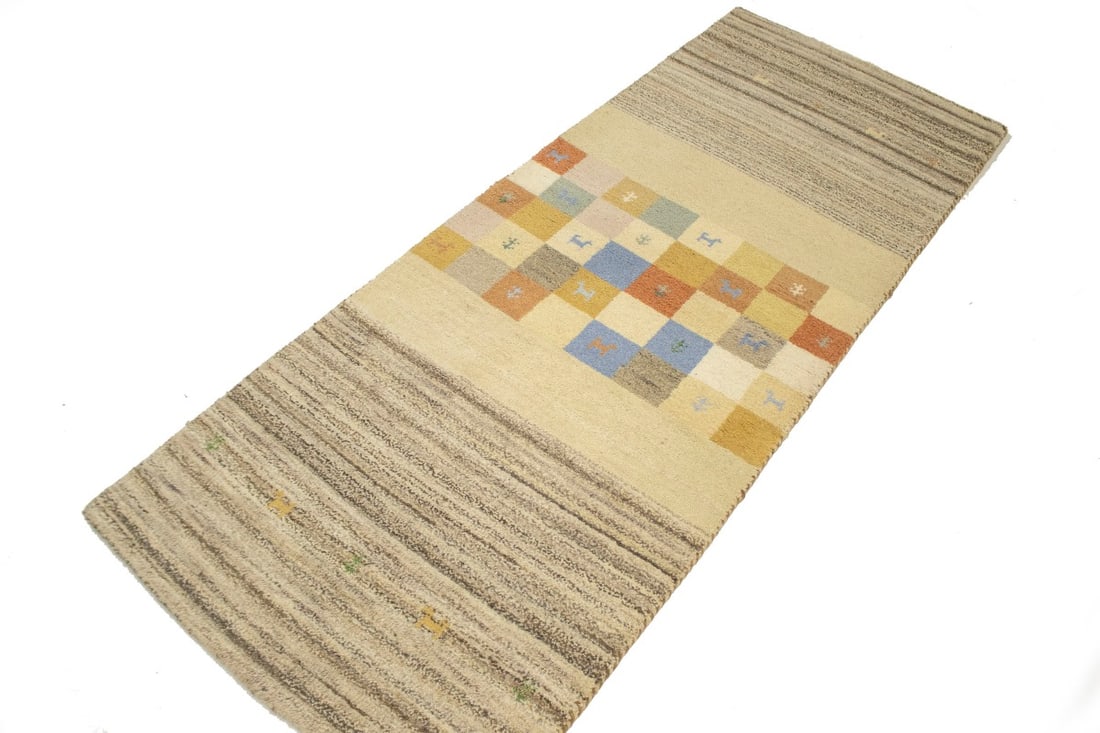 Multicolored Tribal 3X7 Indo-Gabbeh Oriental Runner Rug - 5