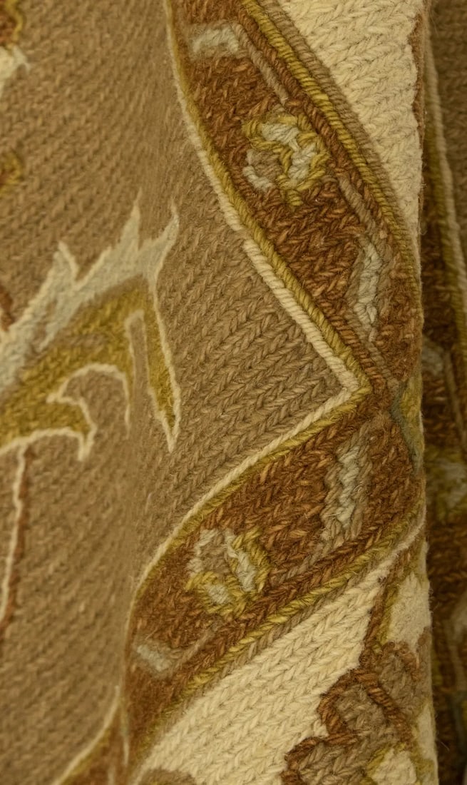 Khaki Floral 6X8 Sumak Oriental Rug - 10