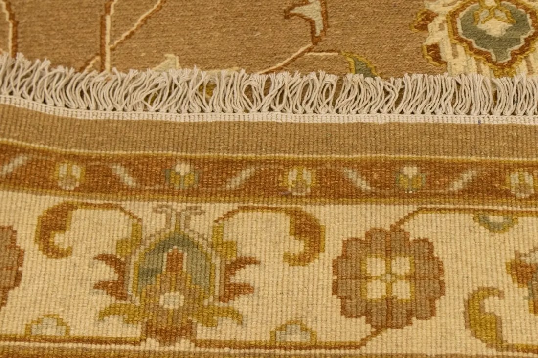 Khaki Floral 6X8 Sumak Oriental Rug - 13