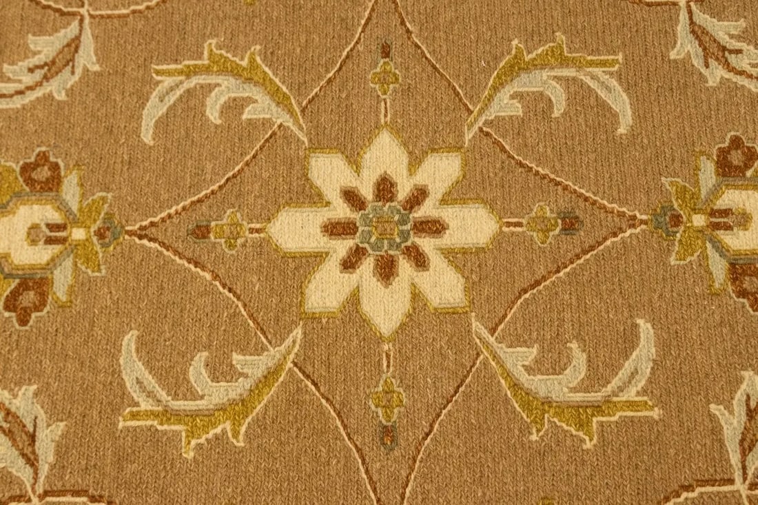 Khaki Floral 6X8 Sumak Oriental Rug - 8