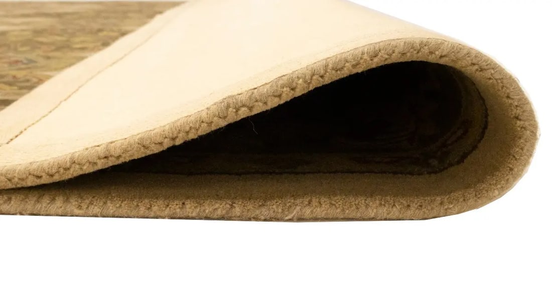 Cream Floral Modern 8X11 Oriental Hand-Tufted Rug - 15