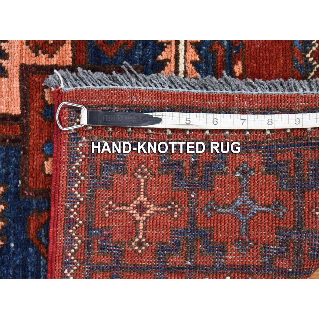 Rust Red, Afghan Ersari, Hand Knotted Pure Wool Oriental Rug - 5