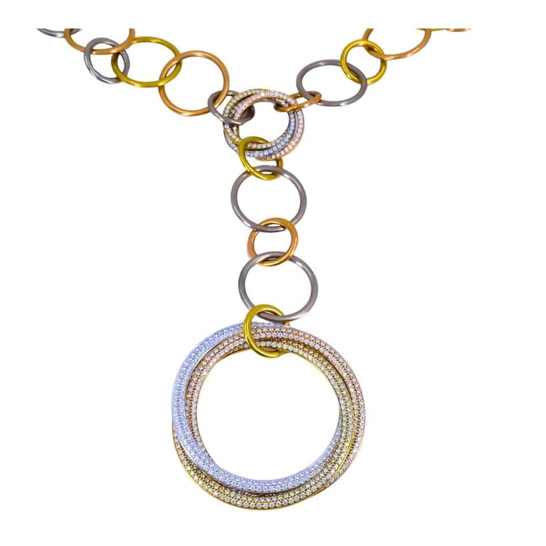 Cartier Trinity Diamond Necklace 18k Gold - 6