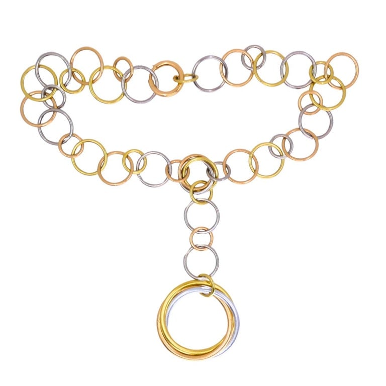 Cartier Trinity Diamond Necklace 18k Gold - 9